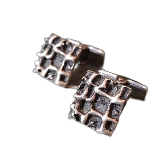 RARE Vintage Modernist 900 Silver Antonio Belgiorno Buenos Aires Cufflin… - Picture 5 of 11